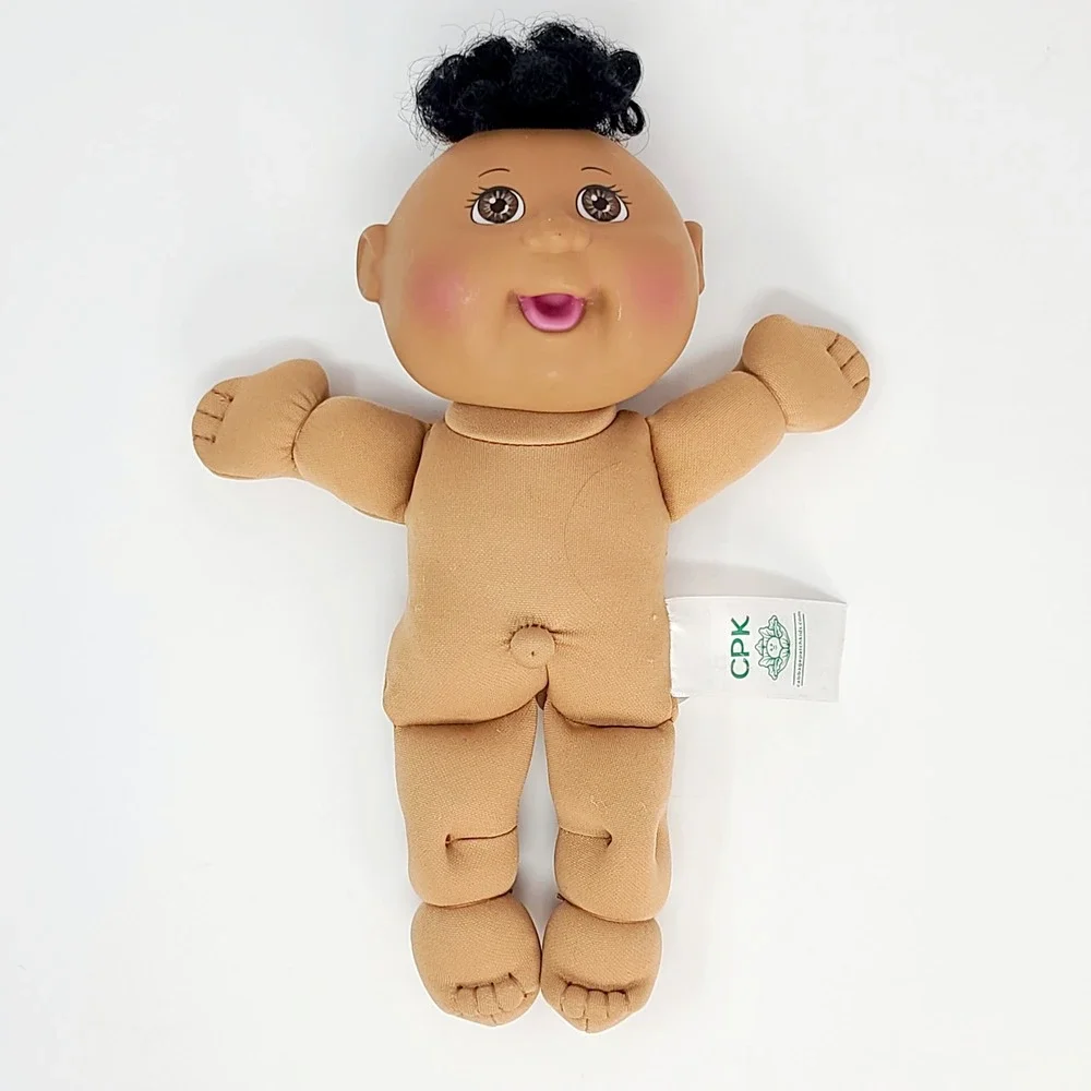 Cabbage Patch Kids Baby Doll Unisex 10 Inch Brown Tan Soft Body 2015 Good